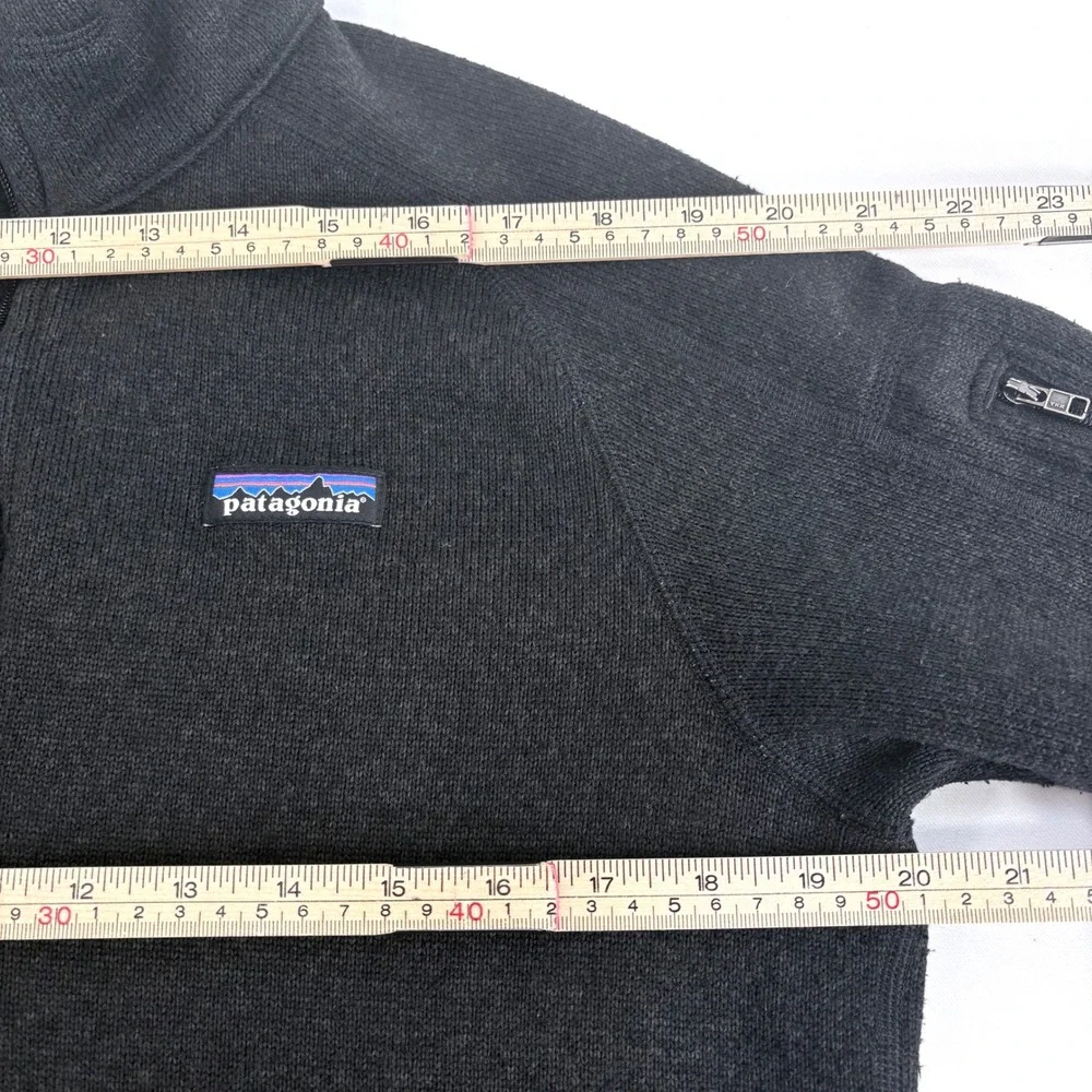 Patagonia Better Sweater Full Zip Fleece Jacket Black Heather Womens Large - Picture 7 of 8